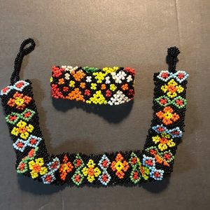 Maramures traditional glass beads set